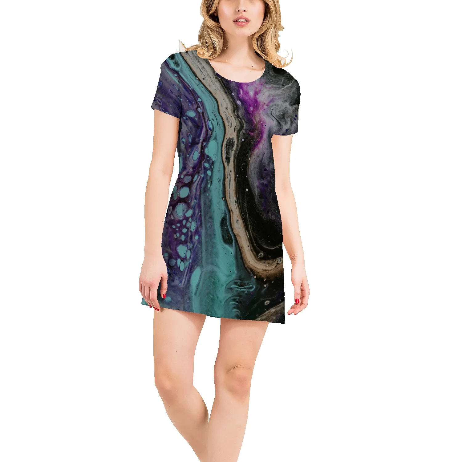 

Женская хлопковая Футболка с круглым вырезом, с коротким рукавом