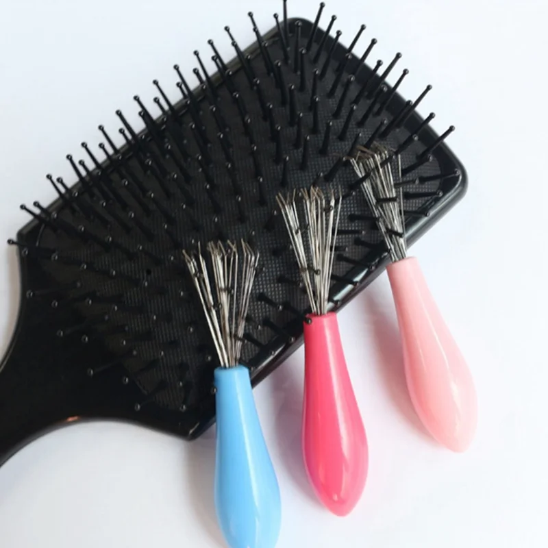 

Comb Hair Brush Cleaner Plastic Handle Cleaning Brush Mini Hair Brush Combs Cleaner Embedded Beauty Tools Cleaning Supplies