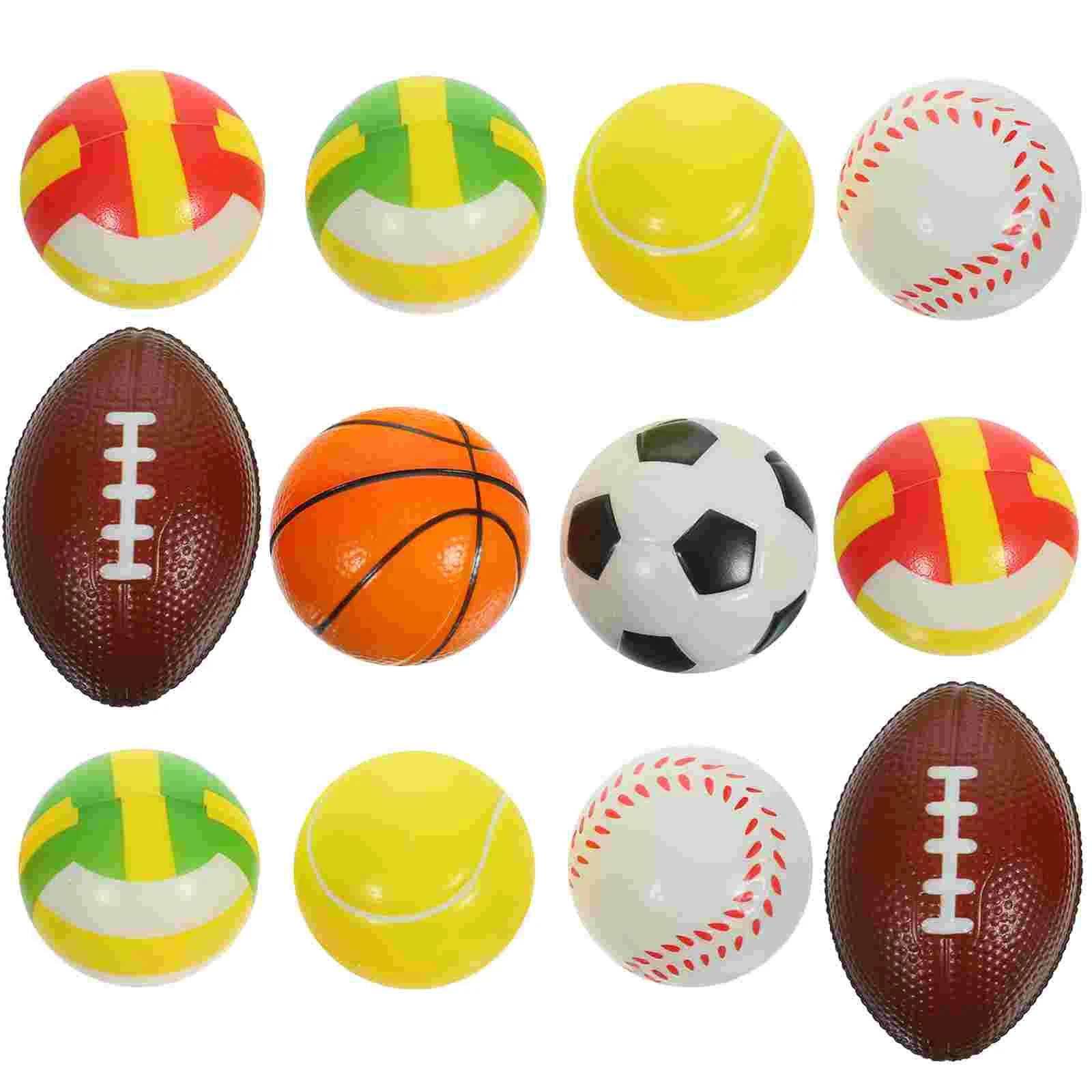 

12pcs Foam Bounce Balls Pressing Balls Decompression Toysss for Kids Gifts