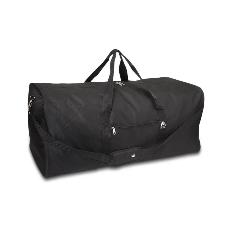 

"Extra-Large Unisex Black Basic Gear Duffle Bag - Ideal for Everyday and Travel Use"