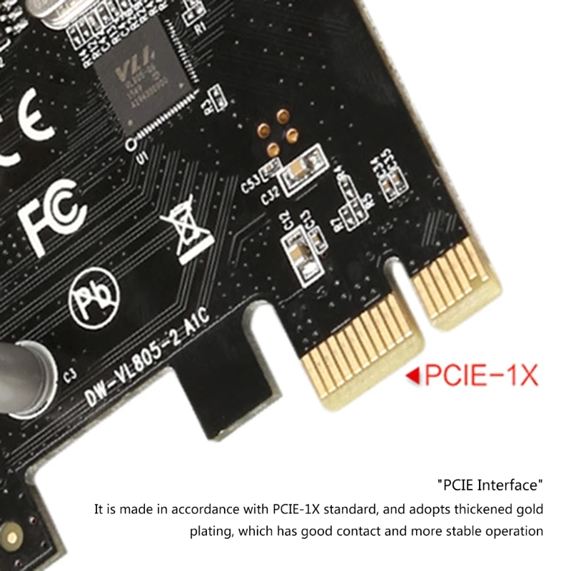 Разъем PCIE-2A1C на Type USB 3.1 передней панели 3.0A PCIE 1X Расширение Прямая поставка