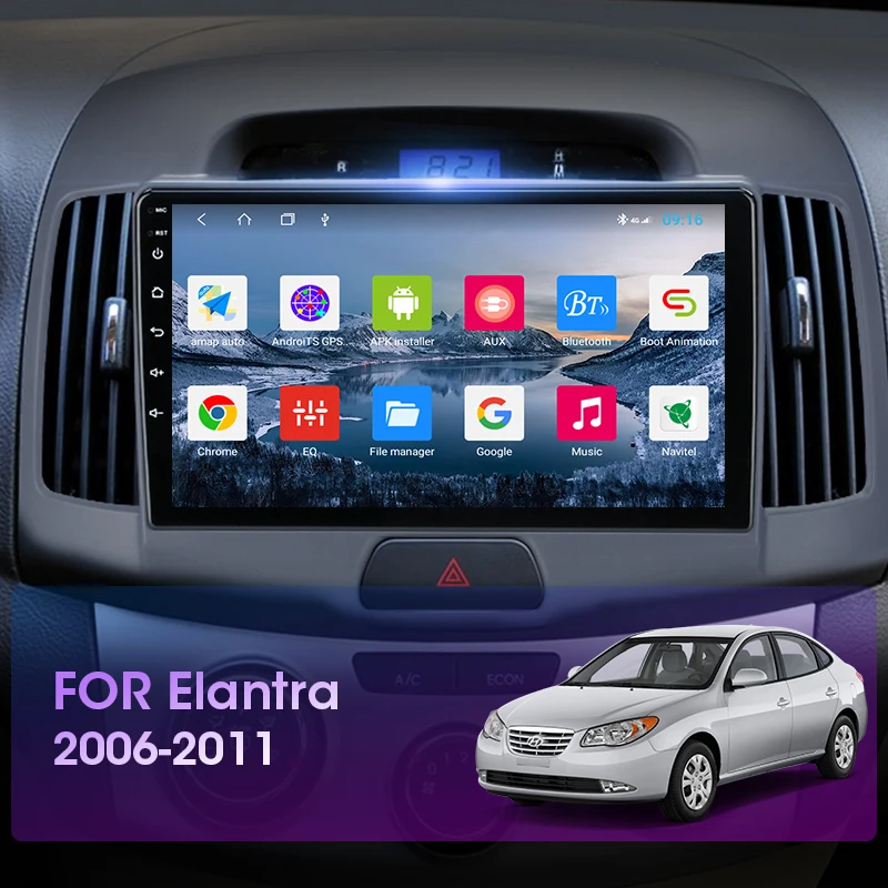 Автомагнитола 2DIN Android 10 0 с голосовым управлением и сенсорным экраном для Hyundai Elantra