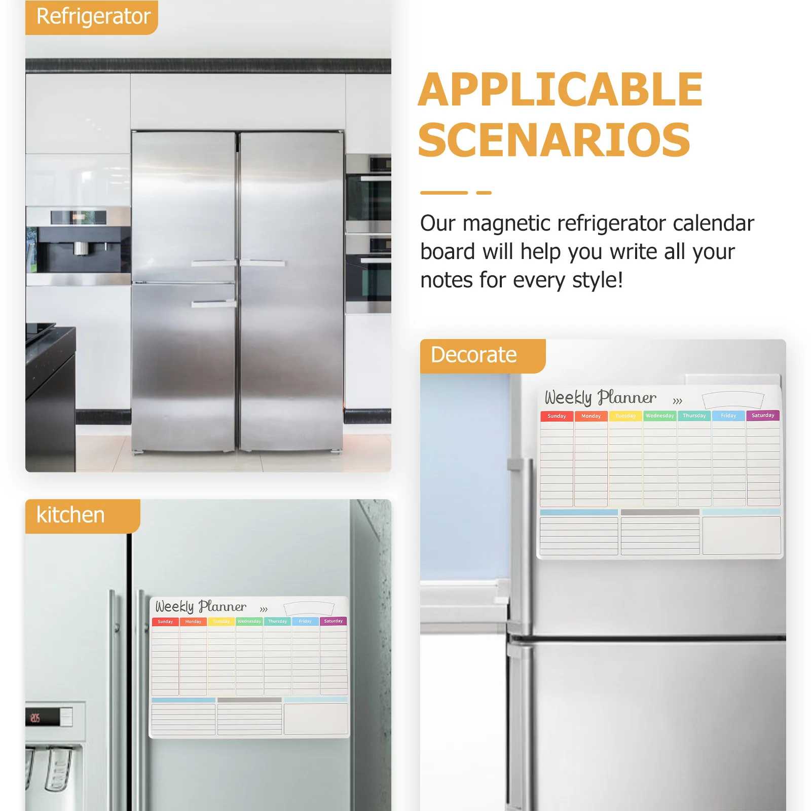 Магнитная доска на холодильник ежемесячный календарь расписание сухого