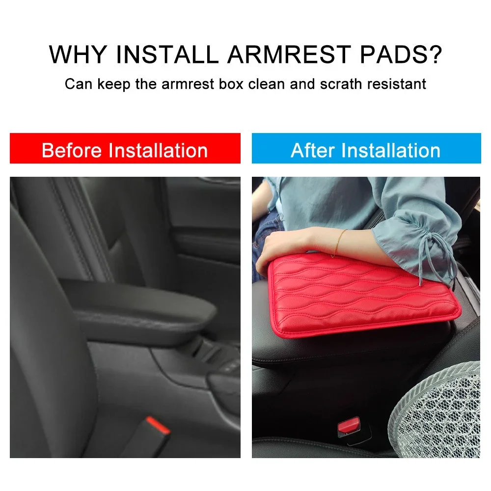 1 шт. кожаная Автомобильная подлокотная Подушка автомобильные подлокотники