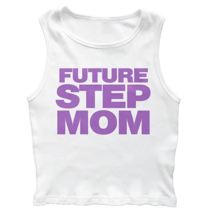 

Y2K personality sexy Vintage Popular Tank Aesthetic letter Print Simple Harajuku O-neck Tops Goth emo Hot Girl hip hop Punk vest