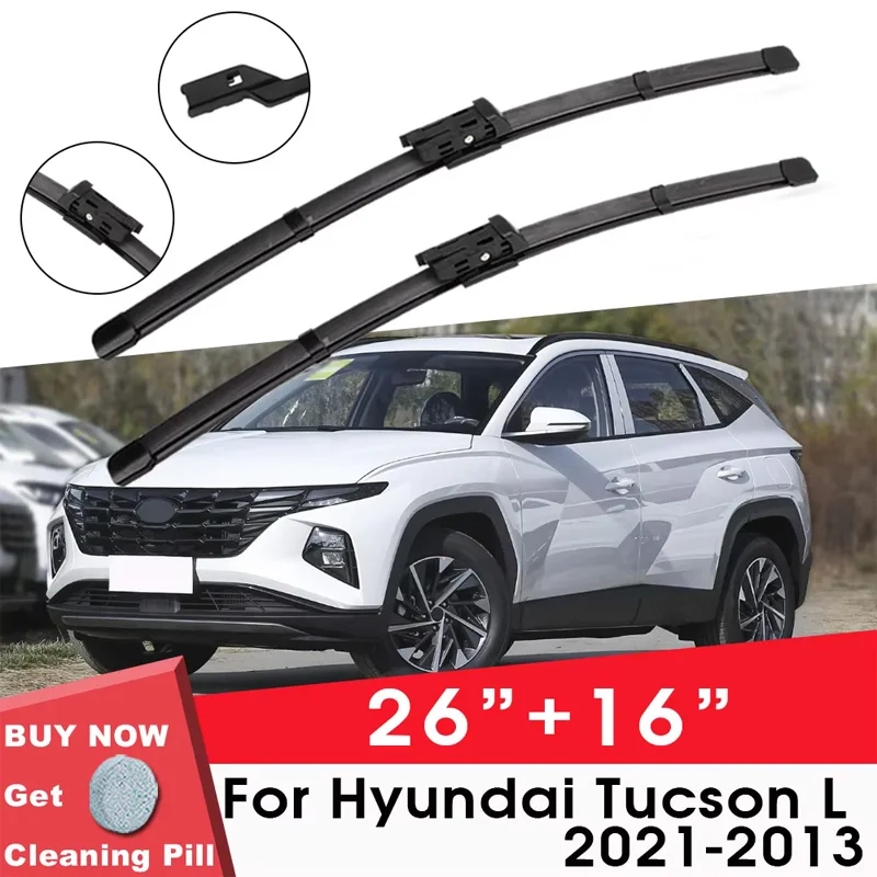 

Автомобильные щетки стеклоочистителя переднего окна лобовое стекло резиновый силиконовый сменный дворник для Hyundai Tucson L 2021-2023 26 "+ 16" автомобильные аксессуары