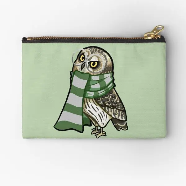 

Cunning Short Earred Owl With Scarf Zipper Pouches Pocket Money Women Key Storage Socks Bag Pure Wallet Small Packaging Panties