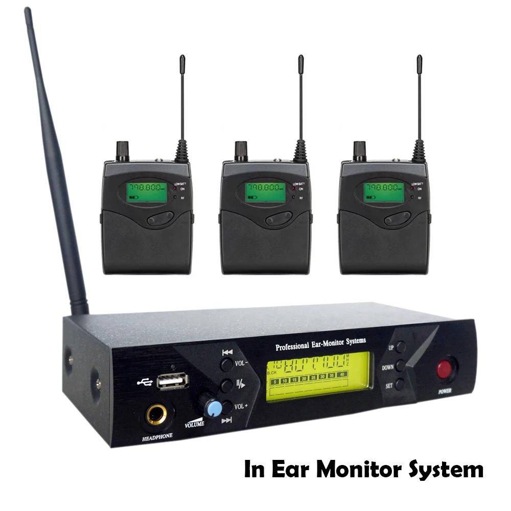 3 приемника беспроводная система мониторинга сцены внутриканальная