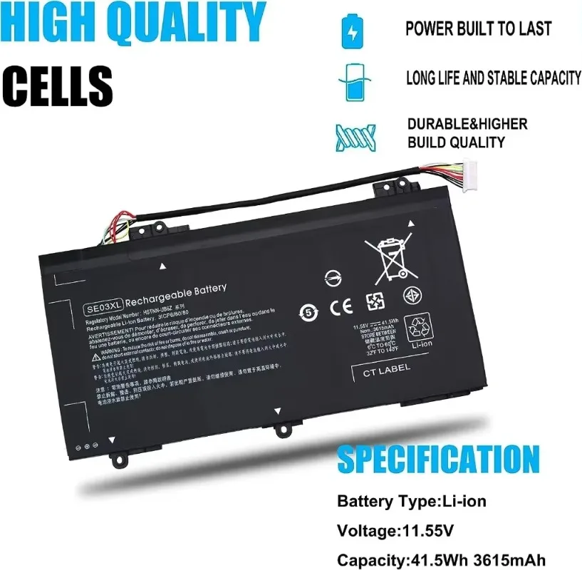 Аккумулятор для ноутбука SE03XL серии HP Pavilion 14-AL000 14-AV000 сменный аккумулятор 14-AL061NR
