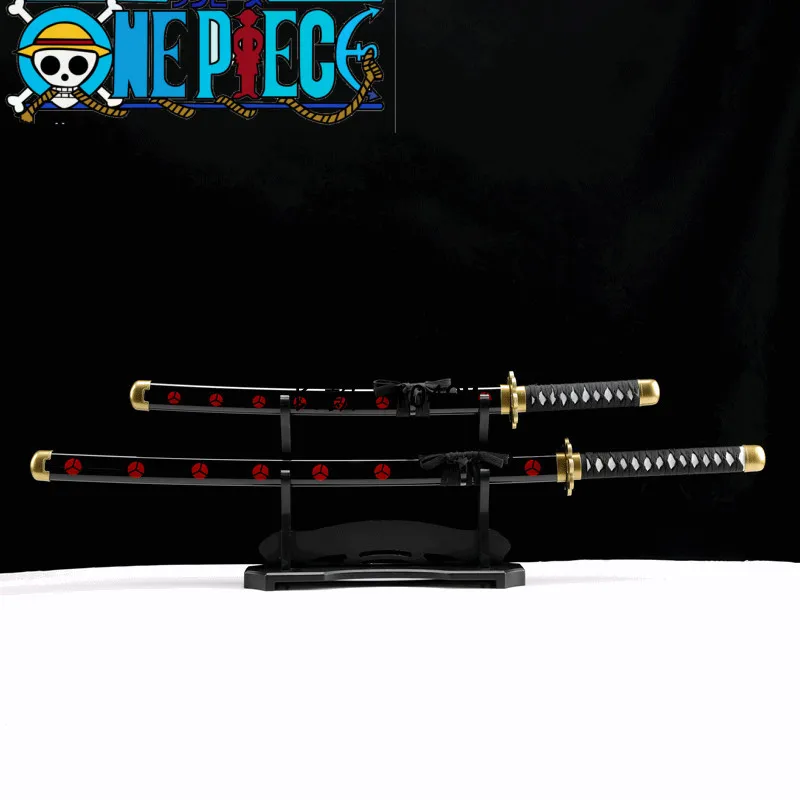 

One Piece Wood Sword 76/104cm Cosplay Roronoa Zoro 3-knife Ghost Cut Qiu Shui Katana Role Playing Sauron Weapon Sword Wood Prop