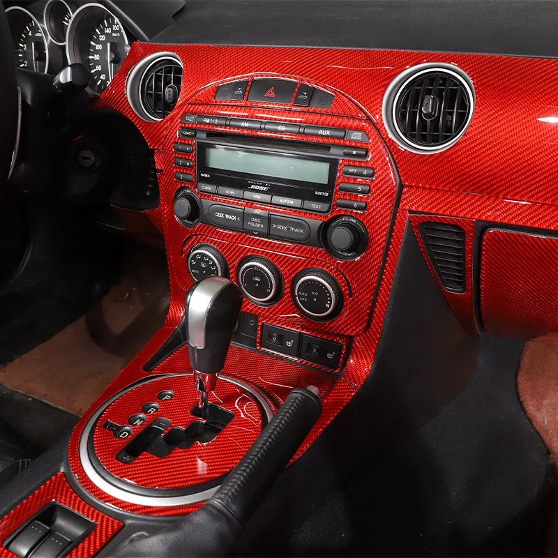 Для Mazda MX-5 NC 2009-2014 мягкое красное углеродное волокно переключение передач