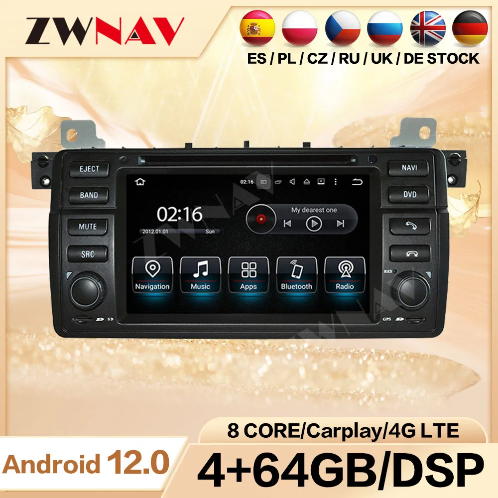 

Экран для BMW E46 M3 1998 1999 2001 2002 2003 2004 Android автомобильное радио стерео с Bluetooth DSP Carplay IPS головное устройство