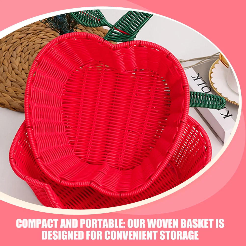 Тканая корзина для хранения яблока фруктовая тарелка домашней еды фруктов