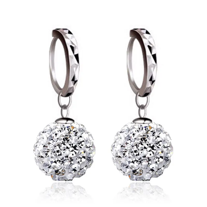 

Shambhala full rhinestone earrings silver plated earrings princess diamond ball earrings women's earrings temperament jewelry