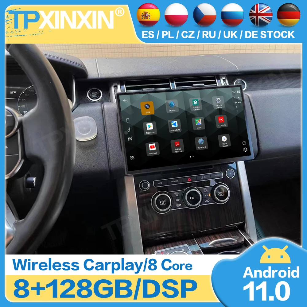 

Автомобильный радиоприемник Qualcomm, стереоприемник Android для Land Rover Range Rover 2013 2014 2015 2016 2017 GPS Navi, автомобильный Головной блок IPS