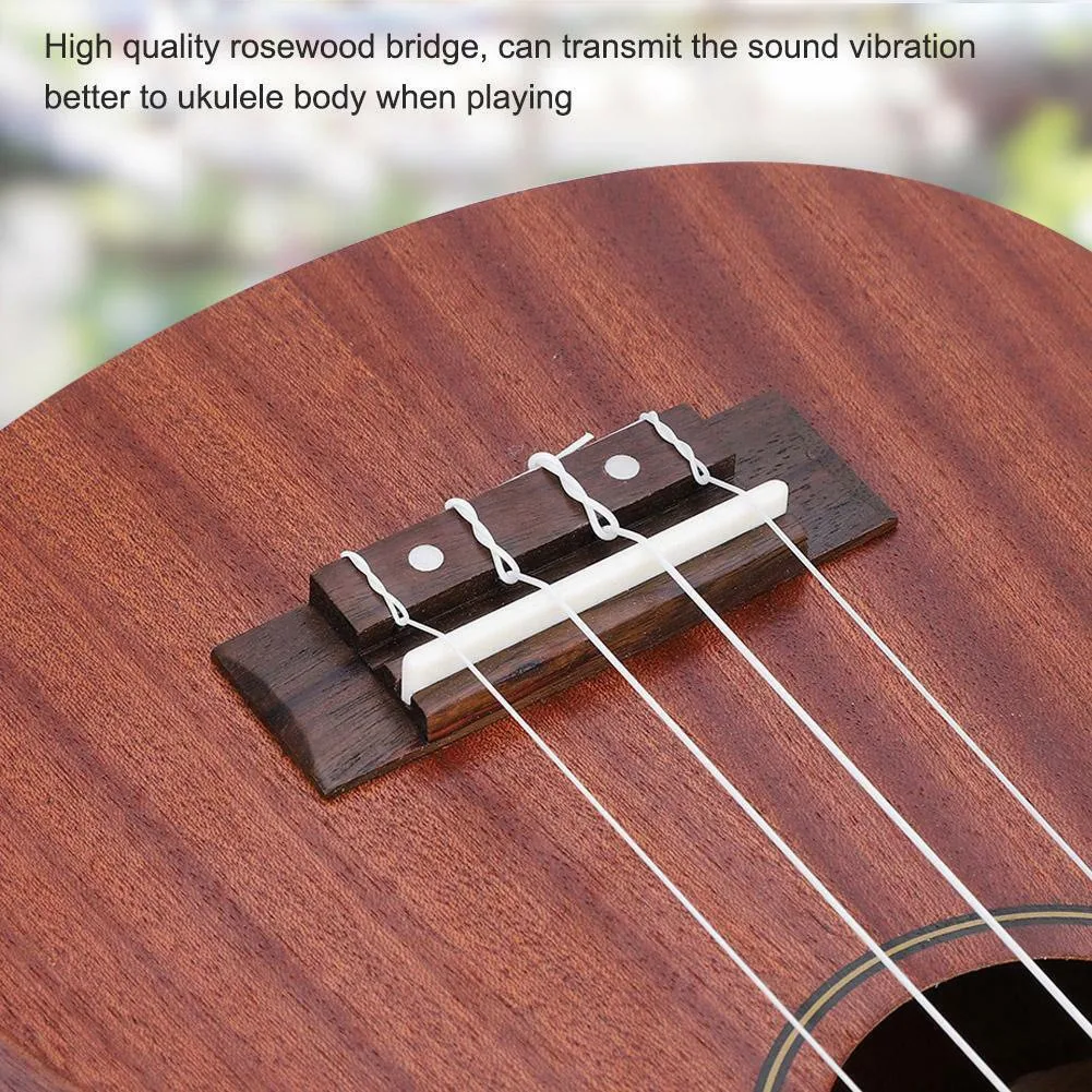 

3pcs Ukulele Rosewood Bridge & Nut And Saddle Slotted For Guitar Ukulele Parts 4 String Ukulele Instrument Parts Accessories