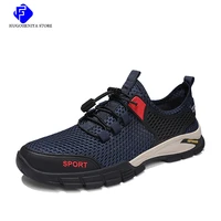 2022 brand summer men shoes breathable mesh slip on flat casual shoes outdoor walking hiking sneakers zapatillas hombre big size