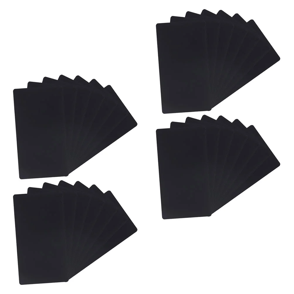 

100 Pcs Metal Business Card Membership Cards Aluminium Engraved Blank Name Nameplates Making Blanks Printing Marking
