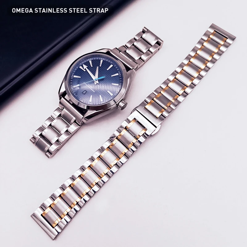 

Ремешок из нержавеющей стали для часов Omega, ремешок для часов SEAMASTER, планет, океан, де вилл, аксессуары для часов, браслет-цепочка для часов