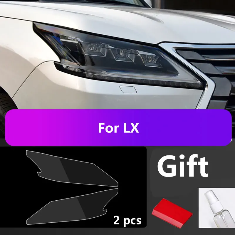 

2 шт., прозрачные наклейки для автомобильных фар LEXUS RX LX NX