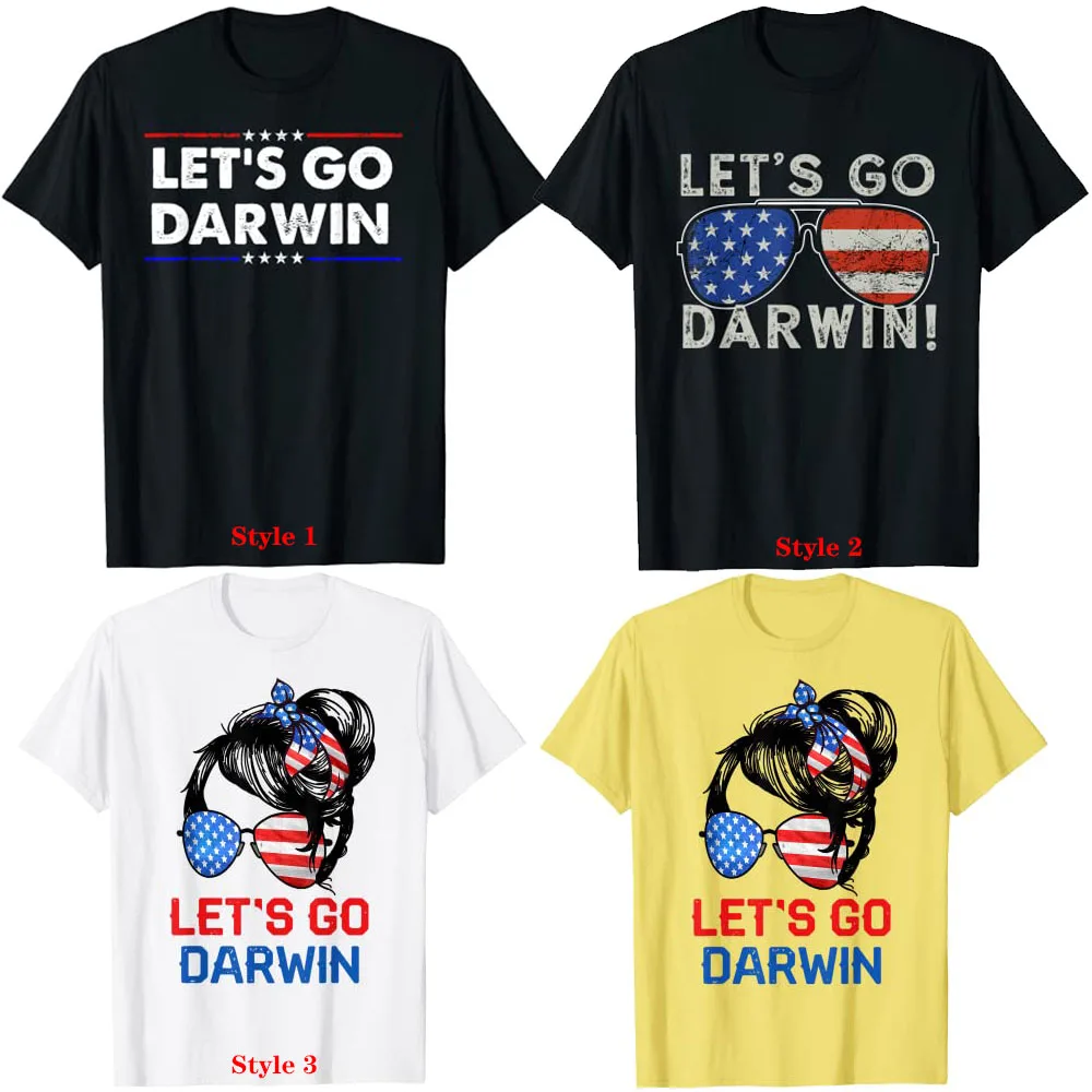 Солнцезащитные очки-авиаторы рубашка с американским флагом Let's Go Darwin женская