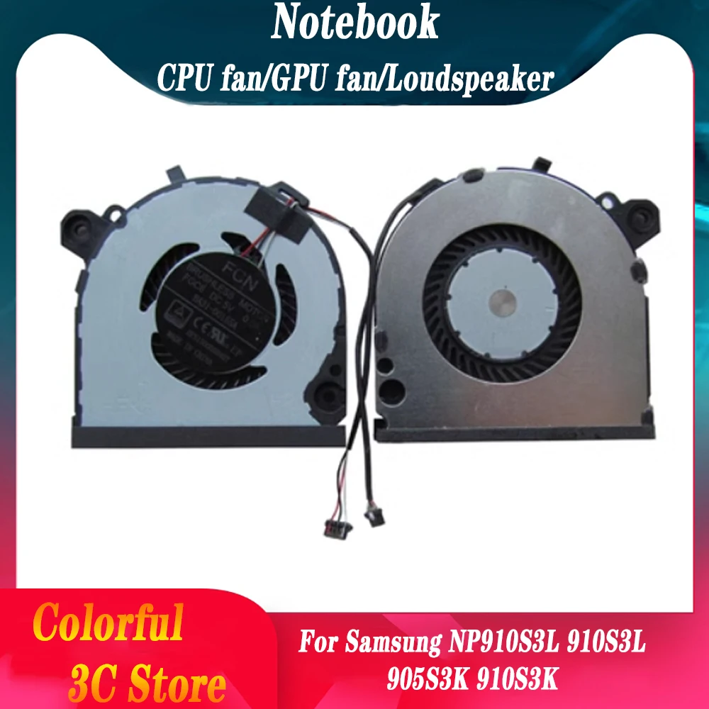 Разборка подходит для Samsung NP910S3L 910S3L 905S3K 910S3K Вентилятор охлаждения процессора ноутбука/Встроенный динамик