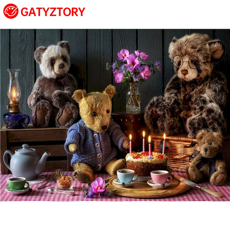 

GATYZTORY Diy 60x75cm Painting By Numbers With Frame DIY Gift Flowers Paint By Number For Adults Unique Gift Artwork Home Decors