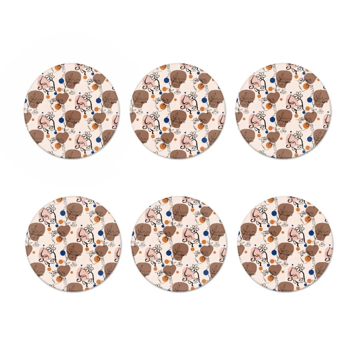 

Подставка под стаканы, 6 шт., резиновые подставки под кружку