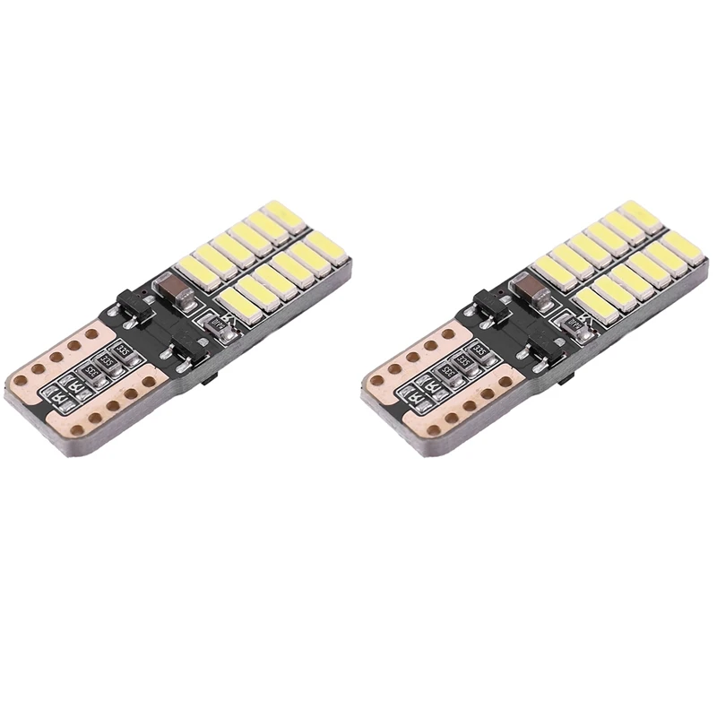 

20Pcs T10 LED 24SMD W5W LED Canbus 24LED 4014 SMD Canbus No Error 12V Car Auto Bulb Indicator Light White Light