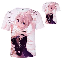 2022lianshuo summer new fashion t shirt big size casual men and women short sleeved round neck anime print beach travel top