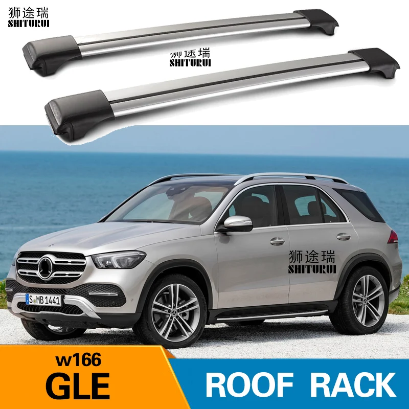 2Pcs Roof Bars for Mercedes-Benz GLE W166 SUV 2015+ 2018 2019 Aluminum Alloy Side Bars Cross Rails Roof Rack Luggage