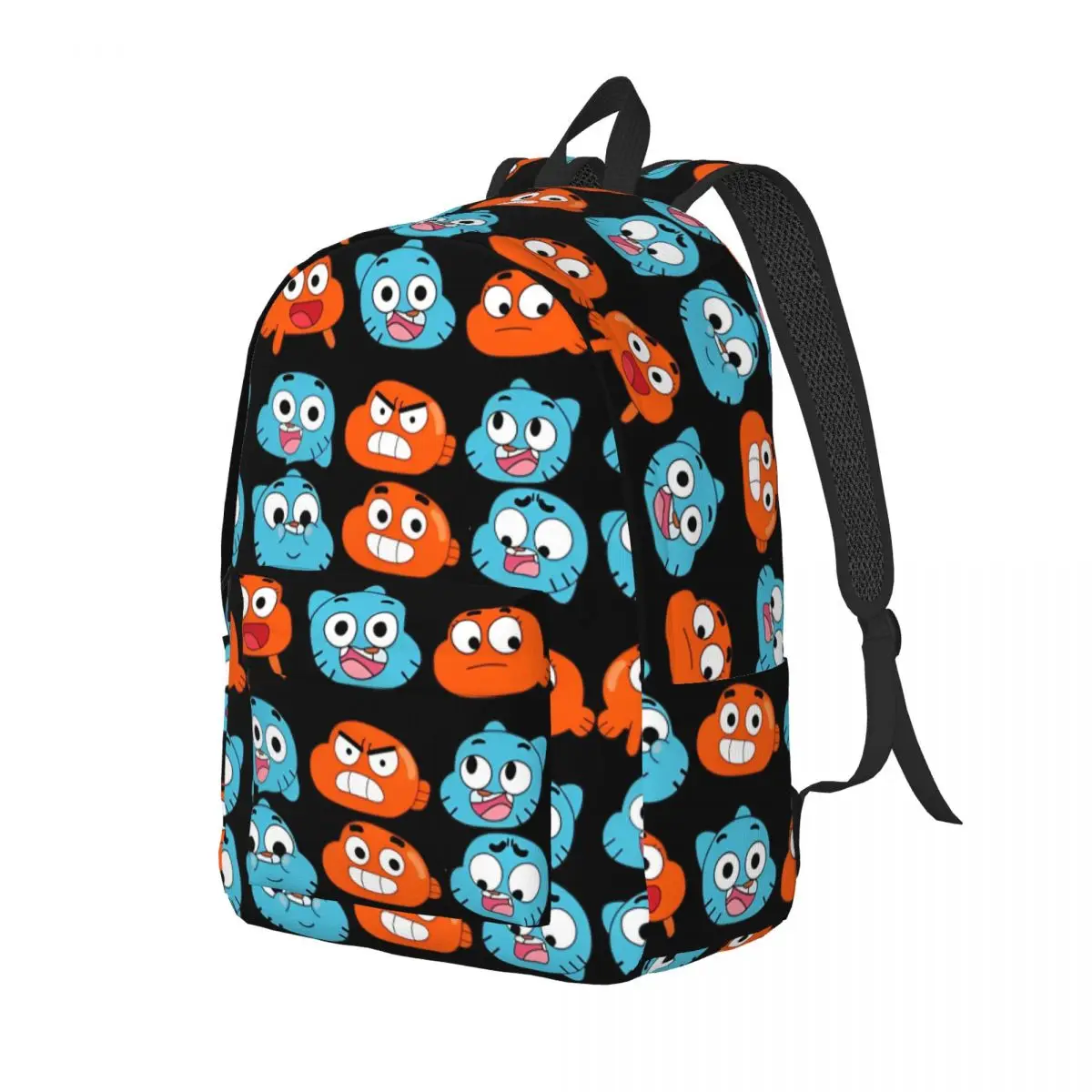 Фото Рюкзак Gum Ball Darwin Faces Features для студентов средних и старших классов, мужчин и женщин, повседневный рюкзак для путешествий. №2