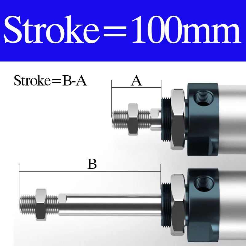 MAL 16/20/25/32/40 Диаметр цилиндра воздушного пневматического цилиндра, ход 25 мм до 500 мм, MAL мини-цилиндр двойного действия, поршень, однорычажный