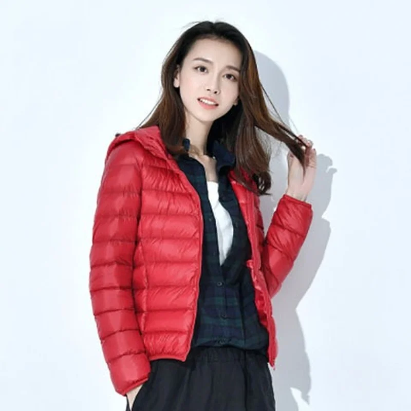 Women's Autumn Winter Down Jacket Parka Light Coat Cropped Top Warmth Slim Fit Korean Fashion Wholesale Free Shipping Jacket New