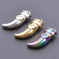 3pcs titanium personality dagger knife charms for jewelry making supplies punk charm pendant handmade necklace earrings material