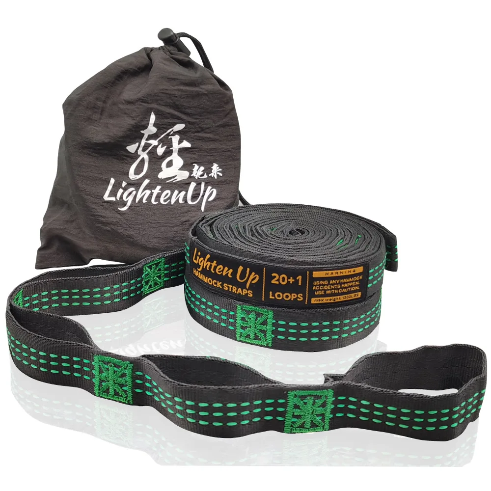

Lighten Up 2pcs 3m Hammock Strap Special Reinforced Polyester Straps Rope High Load-Bearing Outdoor Camping Hammock Straps Rope