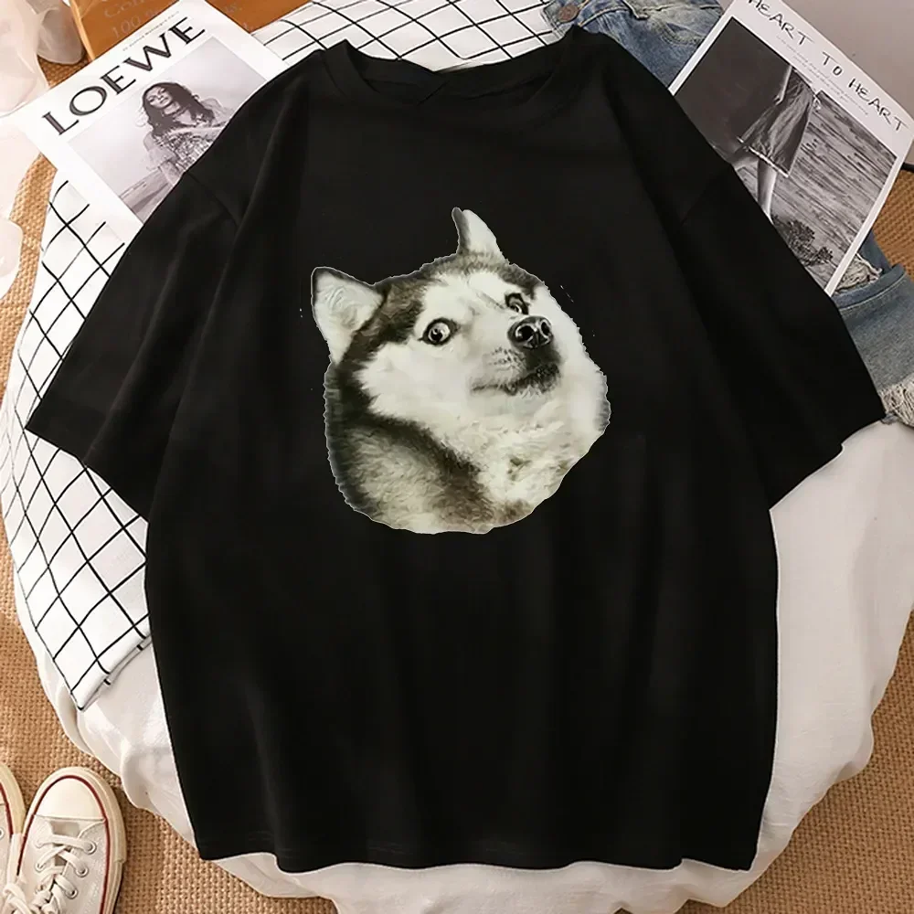 Футболка с принтом Humor Huskie женская повседневная футболка в стиле хип-хоп