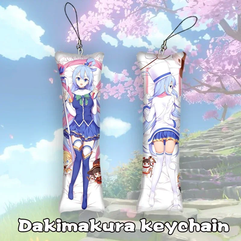 Мода 4x12 см брелок Dakimakura двусторонний мини аниме подвесной орнамент для телефона