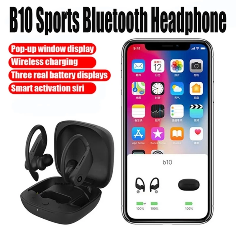 

B10 TWS Wireless Bluetooth Earphone Sports Headset Earbuds Waterproof Headphones with 950mAH Charging Box For Phone