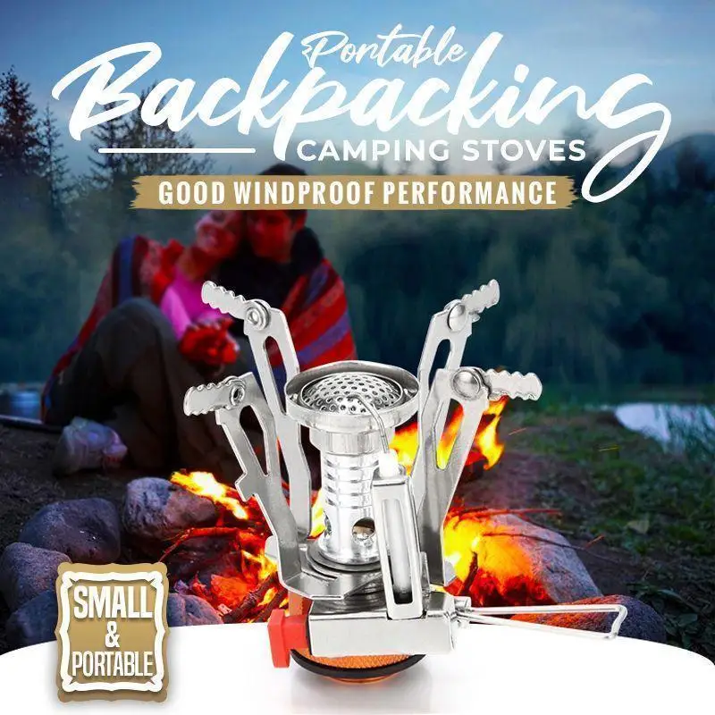 

Ultralight Portable Camping Stove Outdoor Backpacking Camping Gas Stove Tourist Equipment For Cooking Picnic Cooking Burners