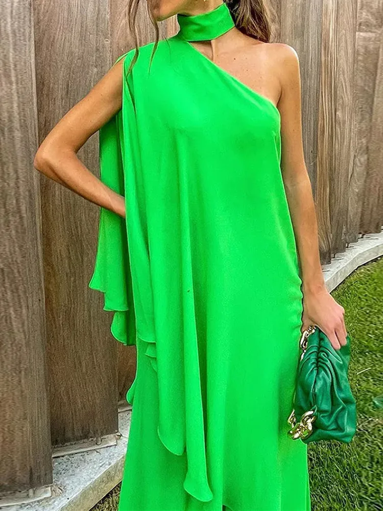 Sexy Off Shoulder O Neck Blouse Tops And Wide Leg Pants Outfits Elegant Women Loose Pants Suits Summer Sleeveless Two Piece Sets