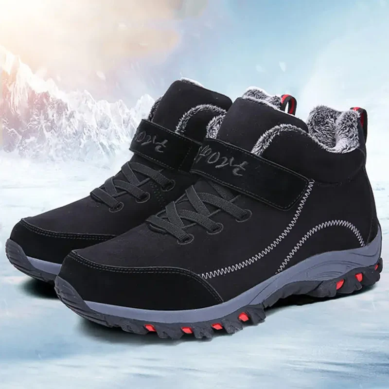 Brand Men's Winter Boots Outdoor Hiking Shoes Men Sneakers Women Warm Boots Comfortable Walking Shoes Women Men Large Size 35-49