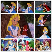 alice in wonderland disney jigsaw puzzles for adults cartoon 1000 pieces puzzle toys kids educational intellectual board games