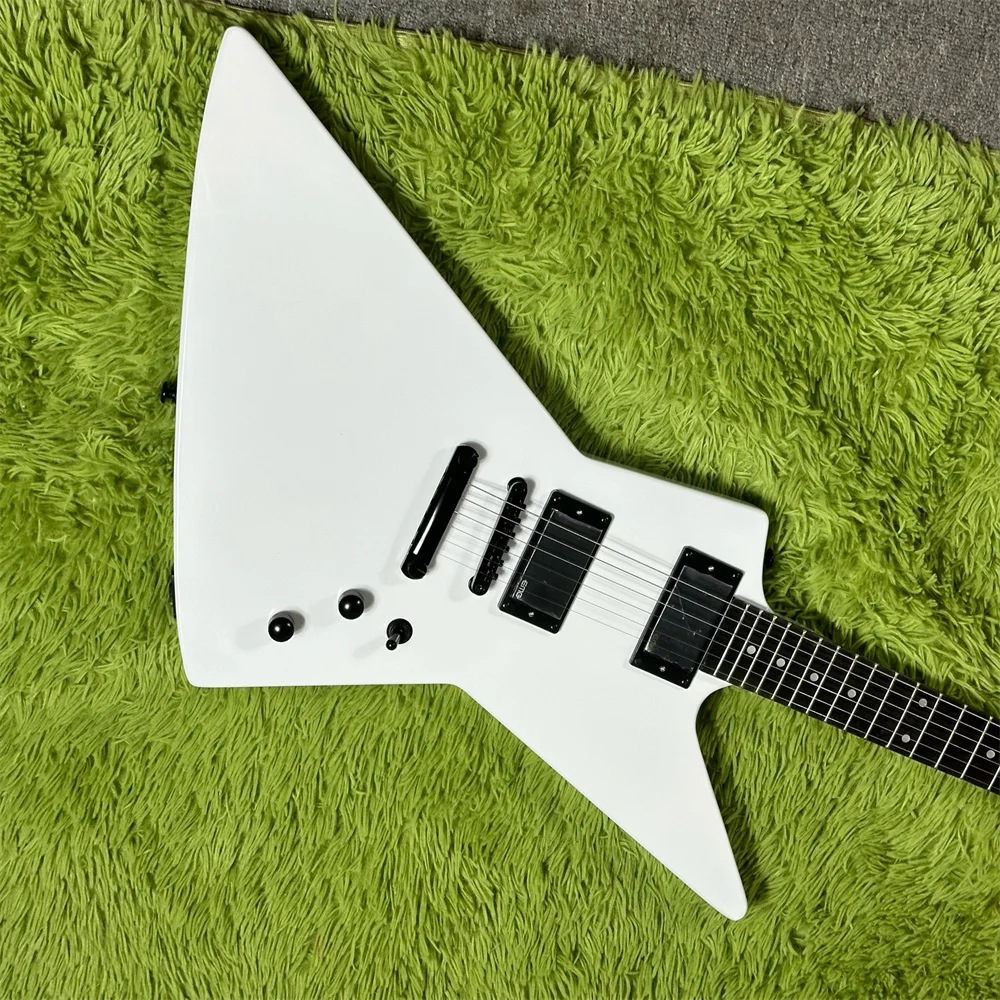 

Free Shipping White Color Solid Body Electric Guitar Humbucker Pickups In Stock guitars Black Hardware Guitarra guitarra