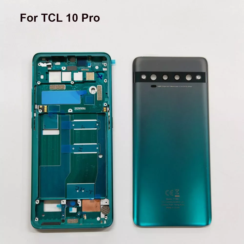 

Новинка, средняя рамка TCL 10 Pro, опорная пластина ЖК-дисплея, Крышка батарейного отсека, рамка, Передняя Лицевая панель, запасные части для TCL ...
