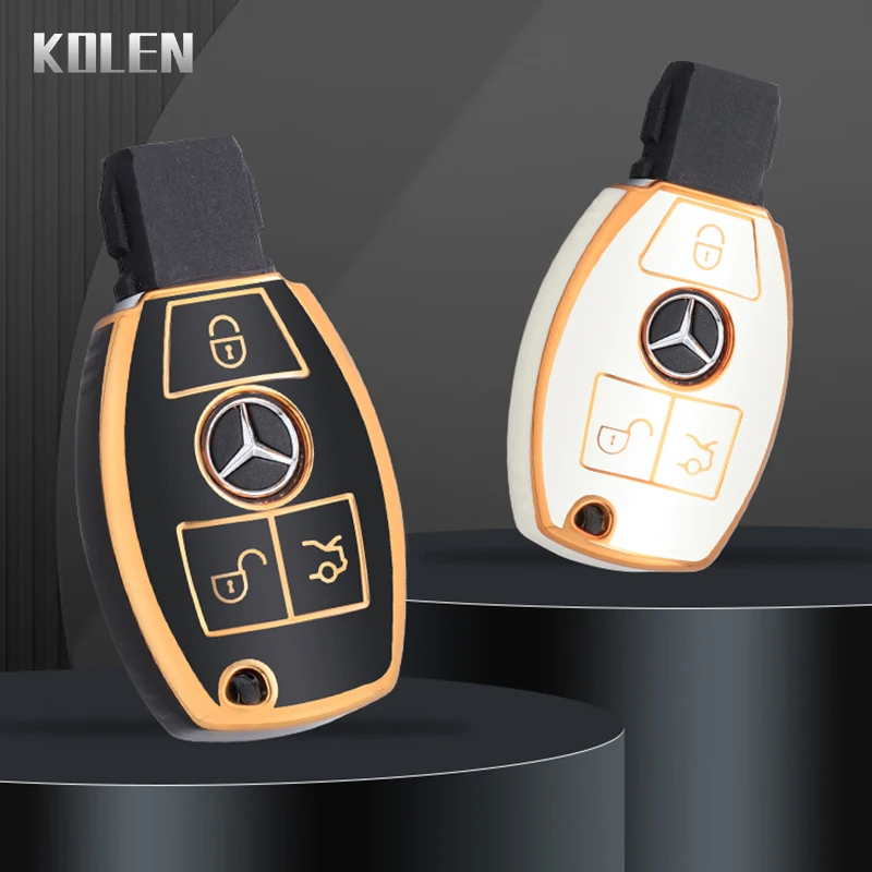 

Fashion TPU Car Smart Key Case Cover Shell For Mercedes Benz A C E S Class GLS GLA GLK GLC CLS CLA W204 W221 W212 W205 W176 W463