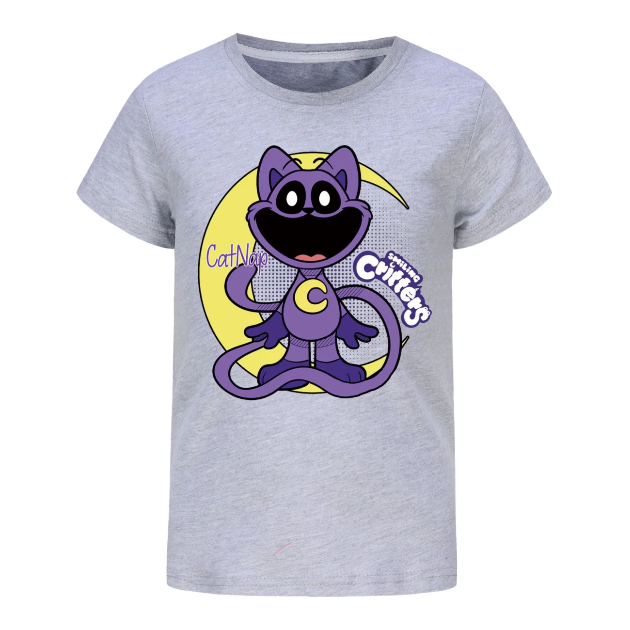 Детская одежда летняя хлопковая Футболка с мультяшным рисунком кота со