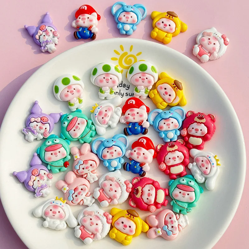 Мультяшная яркая поверхность моделирование животных аксессуары из смолы сделай