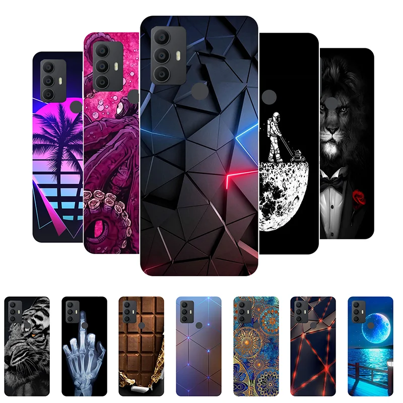 

For TCL 30E Case Silicone Back Cover Phone Case For TCL 30E 2022 Soft Case For TCL30E 30 E 6127A 6127l Funda Cartoon Capas
