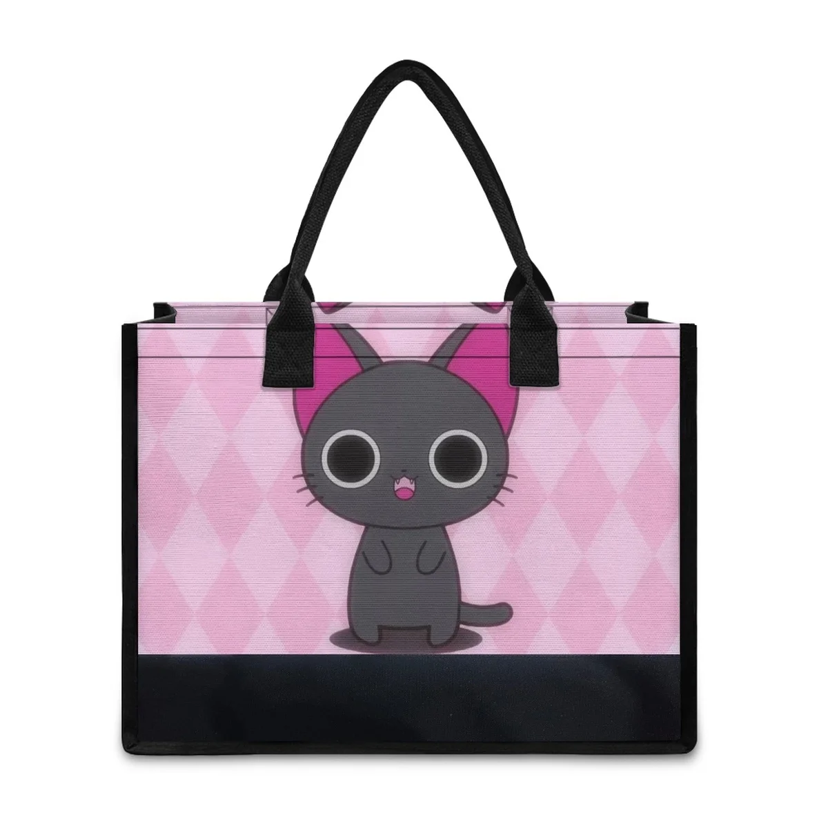 

Повседневная вместительная сумка-тоут HaoYun, милая сумка-тоут с принтом животного, холщовая мультяшная сумка для девочек